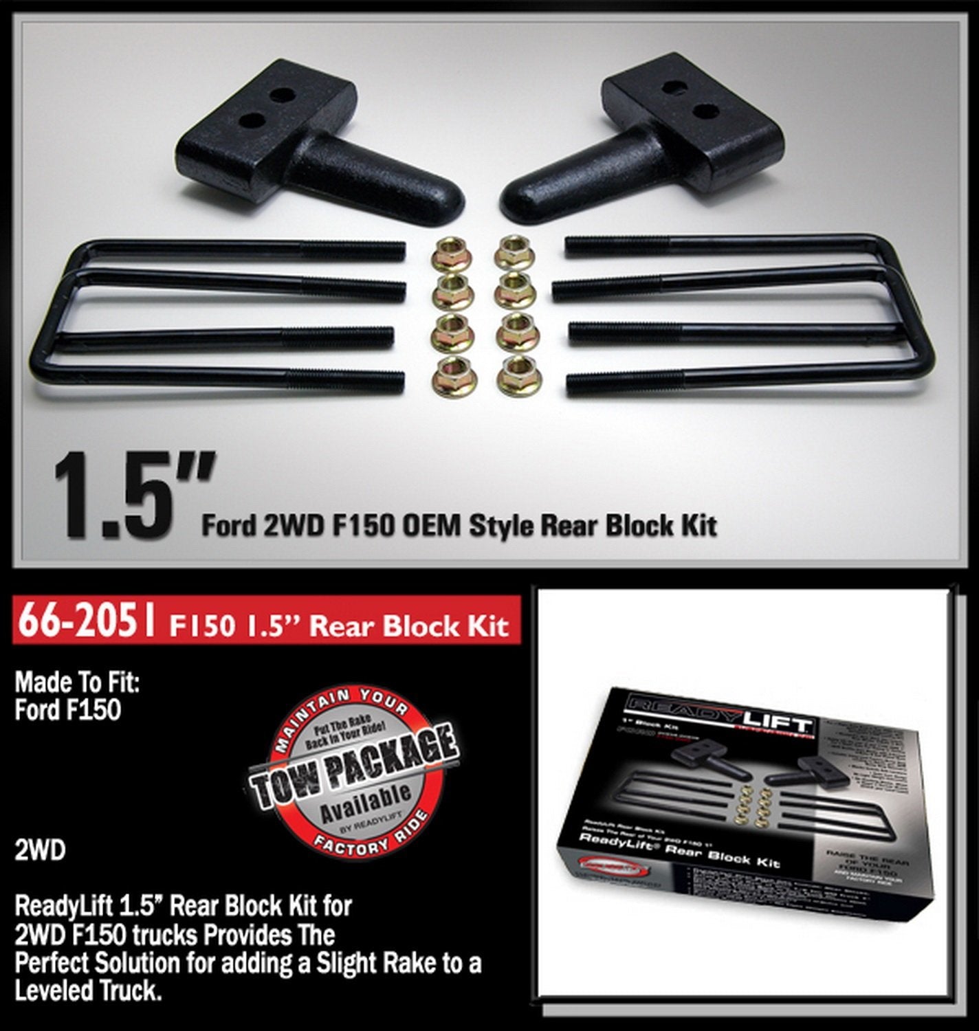 1.5" Rear Block Kit ReadyLift - Ford F-150 2WD