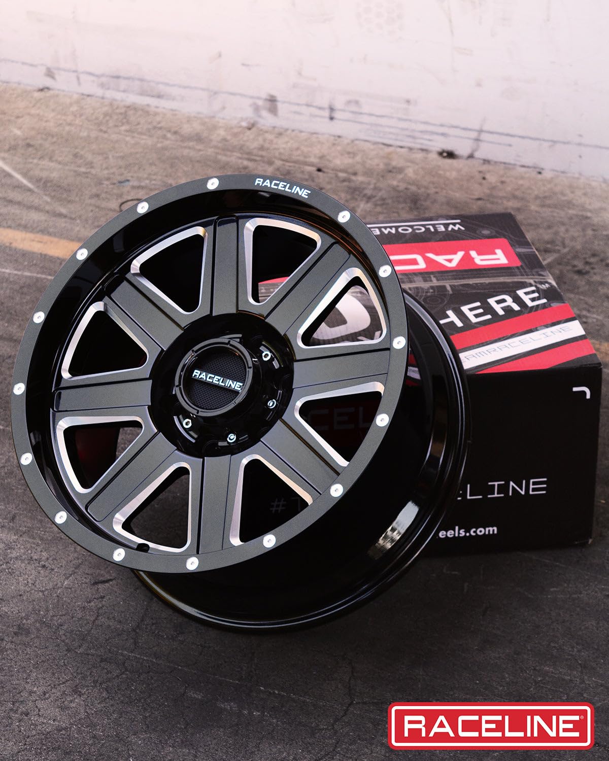Raceline 940M HOSTAGE Gloss Black Milled Wheel (20 x 9. inches /5 x 127 mm, 0 mm Offset)