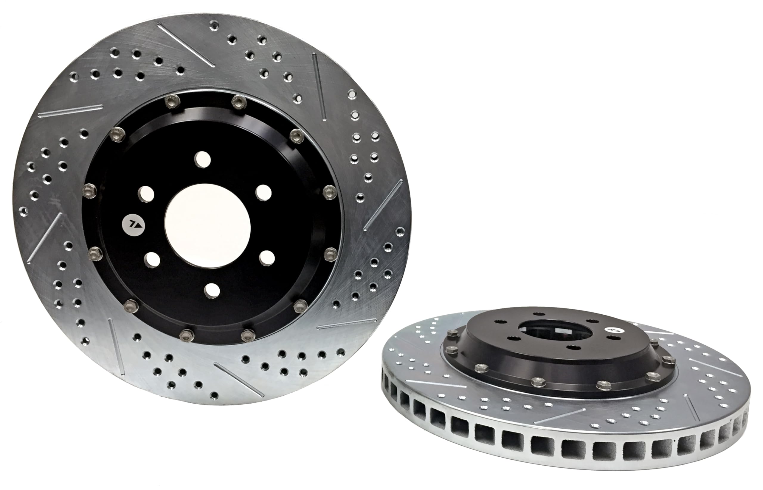 Baer Brakes EradiSpeed+ 2141011 Front 2-piece Brake Rotors Slotted Drilled Zinc Plated