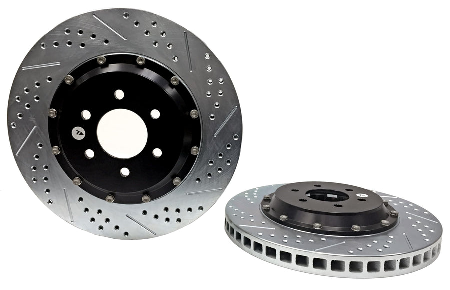 Baer Brakes EradiSpeed+ 2141011 Front 2-piece Brake Rotors Slotted Drilled Zinc Plated