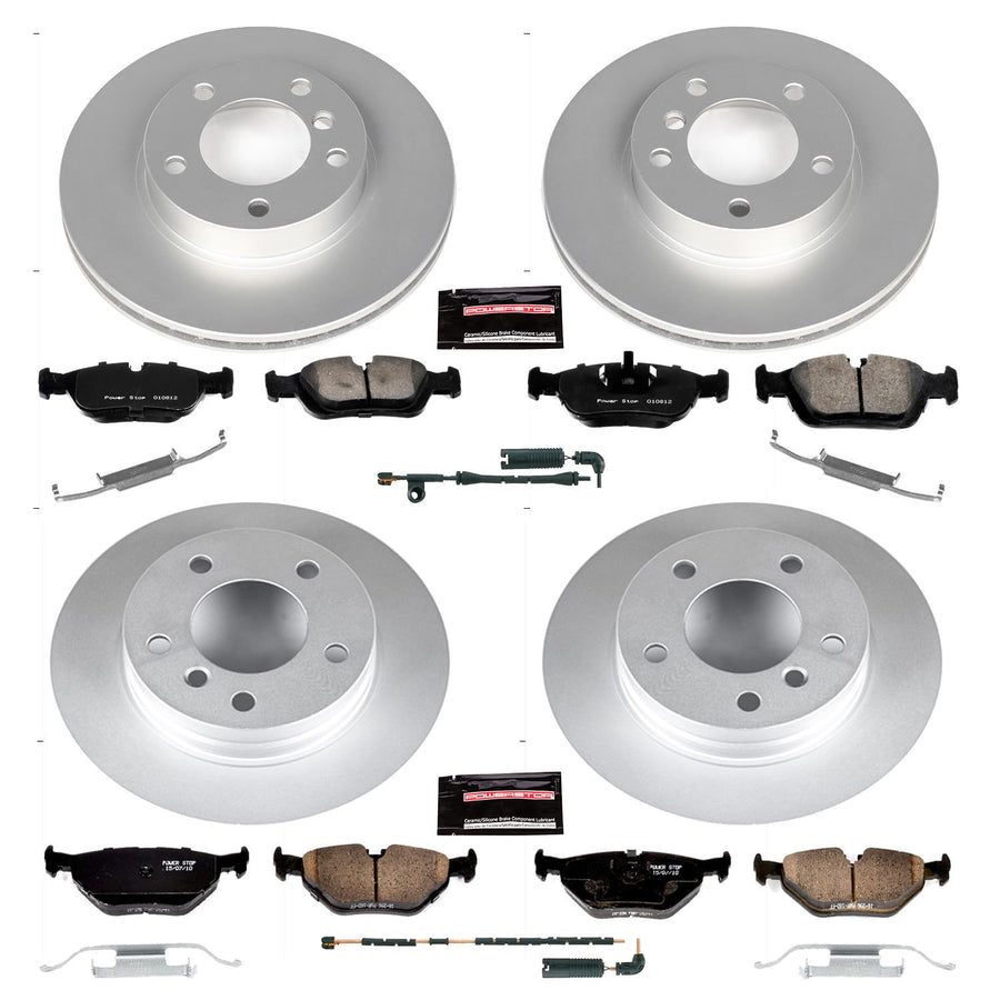 Power Stop Z23 CRK4371 Front and Rear Evolution Geomet Coated Brake Kit For BMW Z4 2003-2005 [Model Specific]