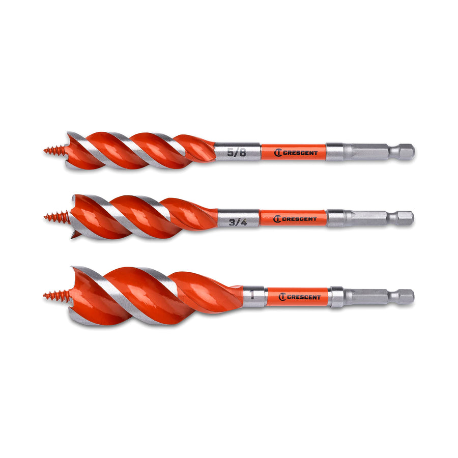 3 Piece Crescent High Speed Auger Set - 6.25" | CDSASET-3