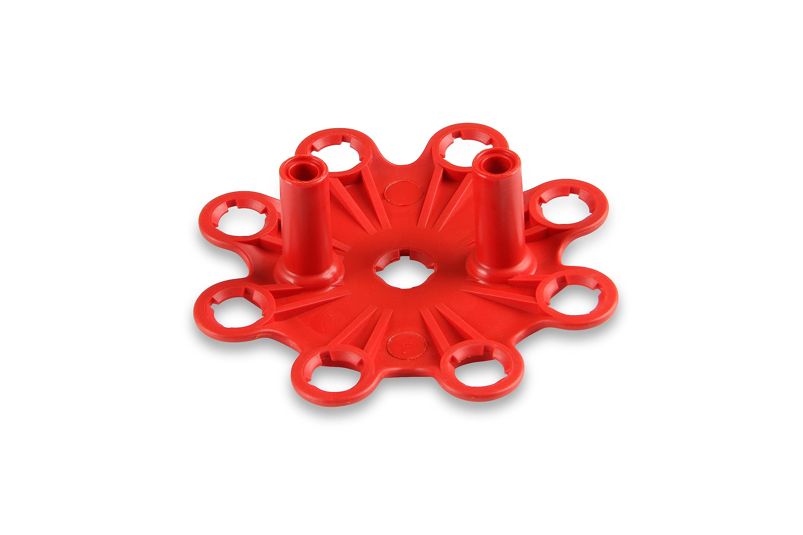 Red MSD 8433 V8 Distributor Cap With HEI Terminals and Spark Plug Wire Retainer