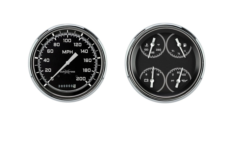 Classic Instruments Autocross CT47AXG52-LS Gauge Package LS Swap Speedometer and Quad Gauge Fits 1947-1953 Chevy Truck
