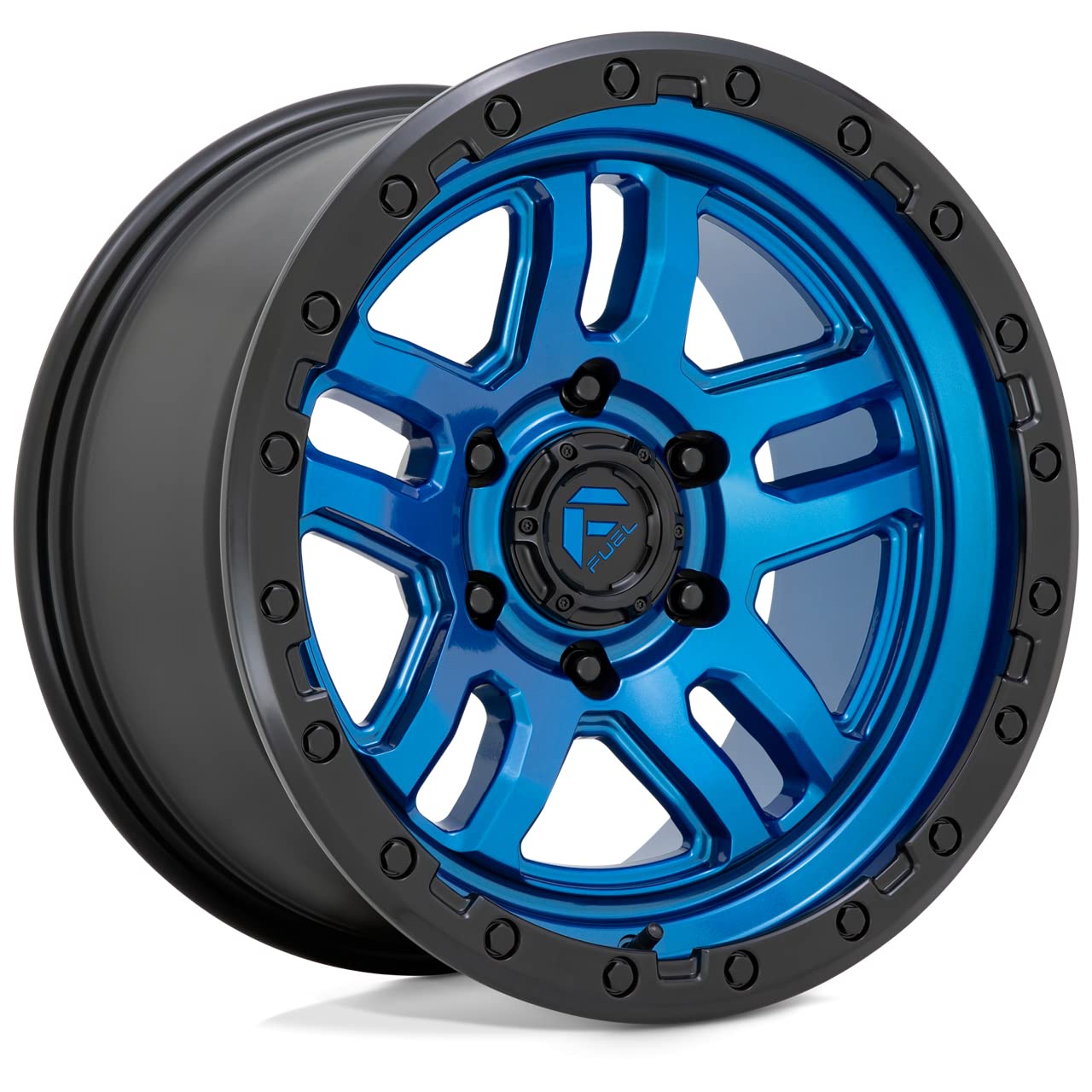 D790 AMMO FUEL OFF-ROAD 20X10, 6X135, 4.79, -18mm BLUE WITH BLACK LIP - D79020008947