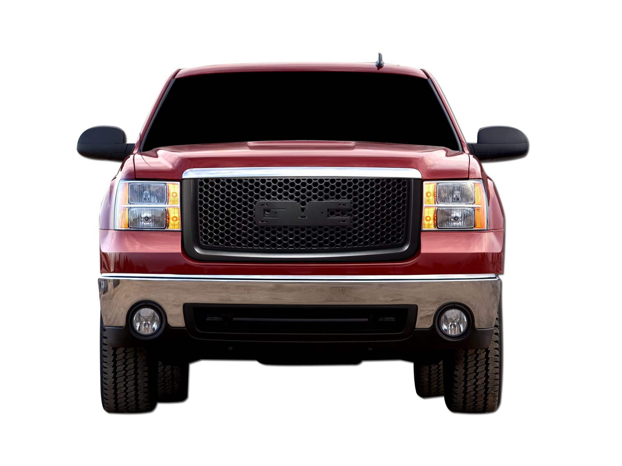 Denali Round Mesh Front Hood Grille Bumper Guard Armordillo USA 7148642 - Gloss Black Fits 2007-2013 GMC Sierra 1500
