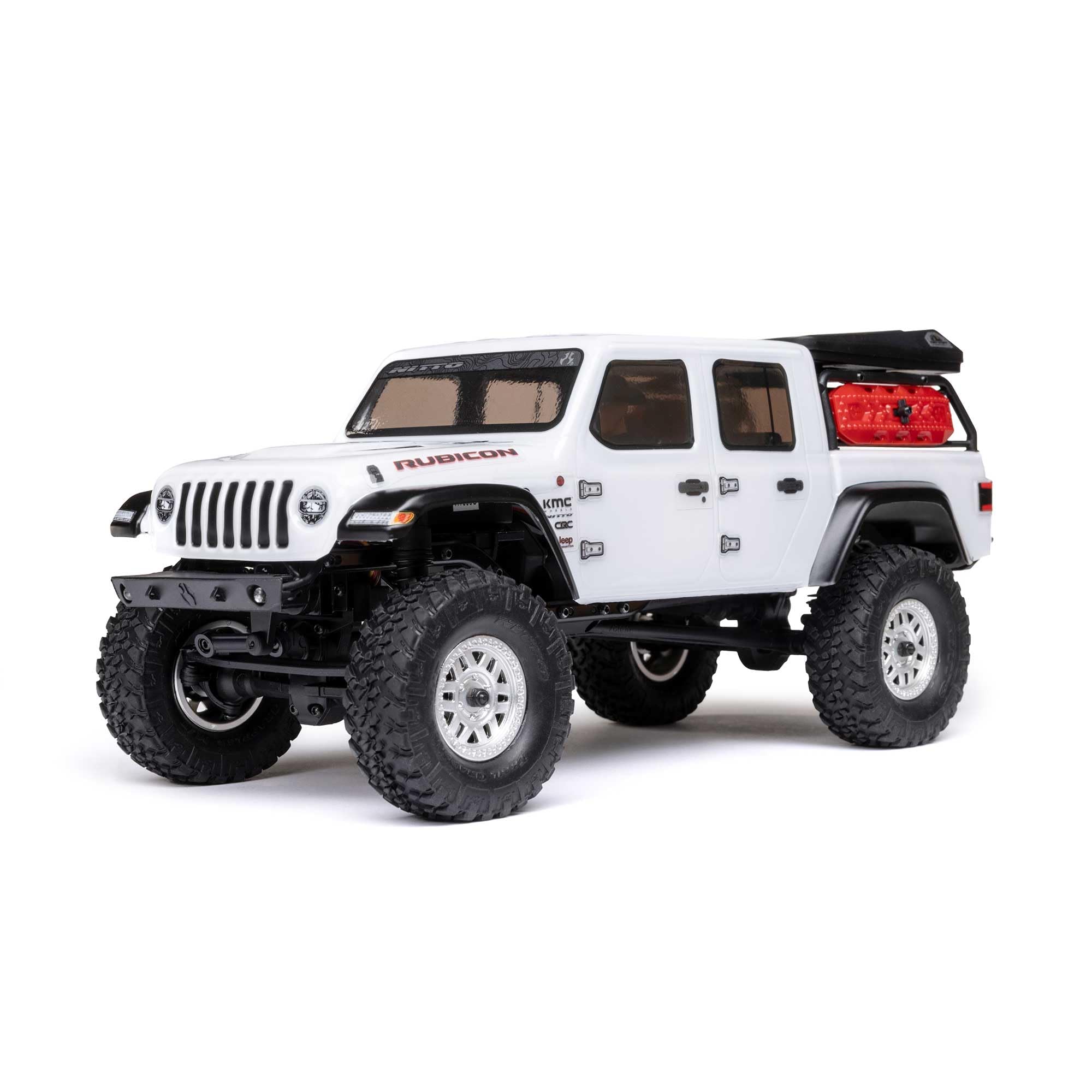 Axial SCX24 Jeep Gladiator RC Truck 4 Wheel Drive Rock Crawler Brushed RTR Nothing Needed to Complete Ready-to-Run White AXI00005V2T4, Remote Control Car, RC Car, RC Crawler