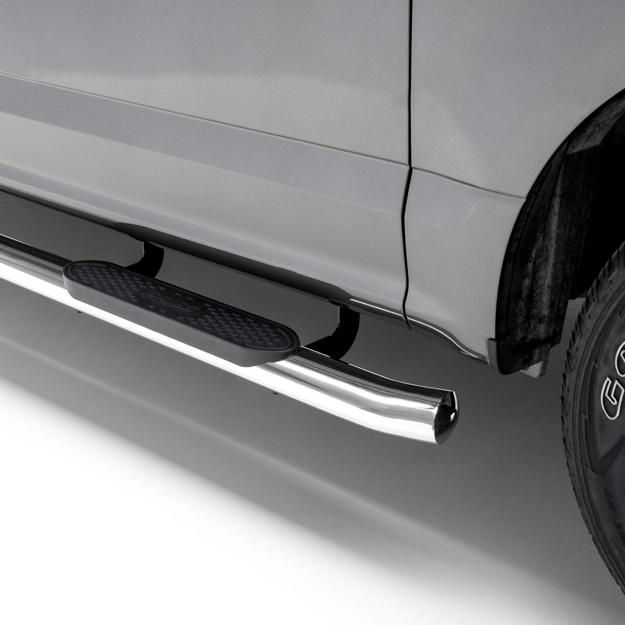 4-Inch Oval ARIES Polished Stainless Steel Nerf Bars, Select Ford Ranger SuperCrew