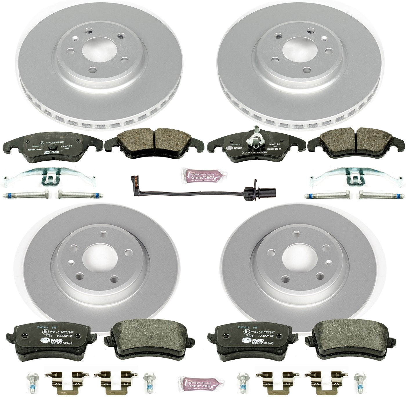 Euro-Stop Power Stop Brake Kit For Audi A4 2009-2011, Audi A4 Quattro 2009-2011, Audi A5 2010-2011, Audi A5 Quattro 2008-2011, Audi Q5 2009-2011 [Model Specific]