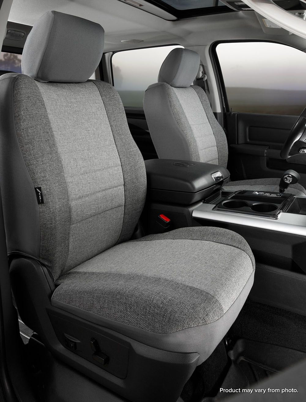 GRAY FIA OE39-73 Custom Fit Front Seat Cover Bucket Seats - Tweed, (Gray)