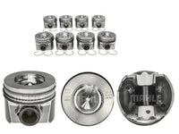 Set of 8 MAHLE Standard Pistons w/rings Compatible with: Ford 6.4L Diesel engine 224-3666WR