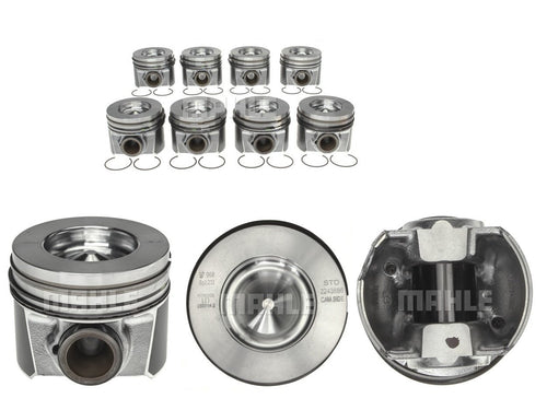 Set of 8 MAHLE Standard Pistons w/rings Compatible with: Ford 6.4L Diesel engine 224-3666WR