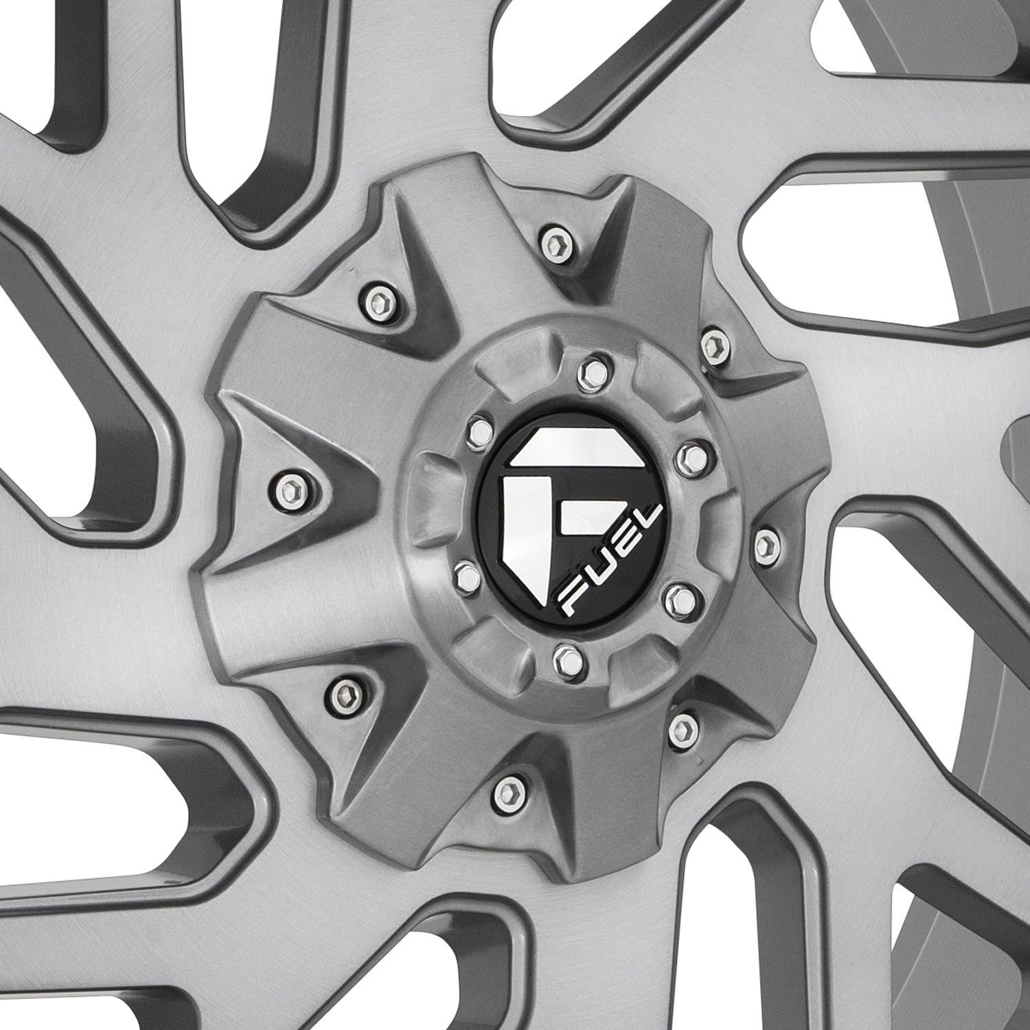 D715 Fuel Triton 1Pc Custom Wheel - 26X12, -44 Offset, 8X170 Bolt Pattern, 125.1Mm Hub - Platinum Rim
