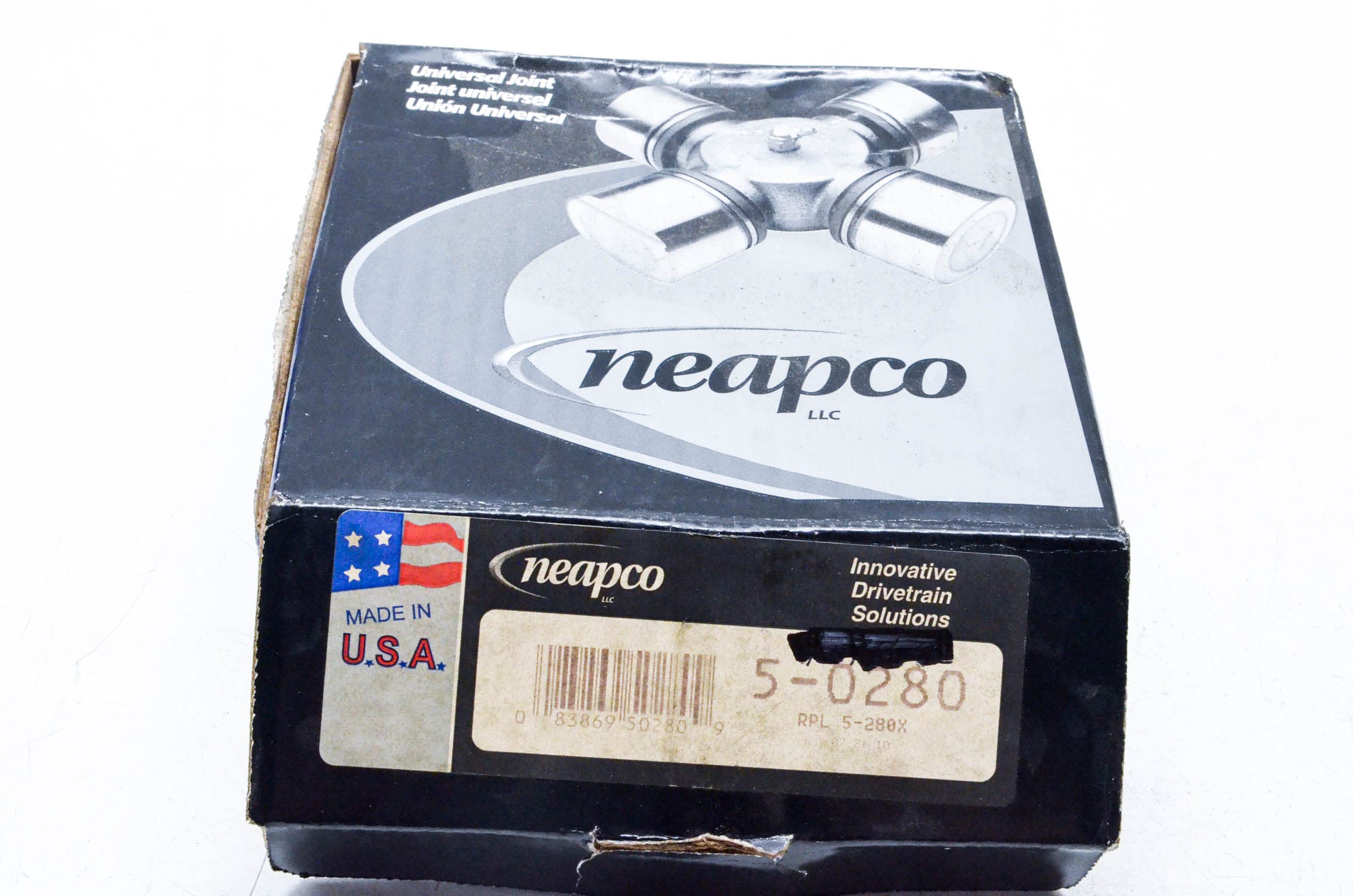 5-0280 Neapco Universal Joint 1710 Series, Round Bearing Plate, 1.937 in. Cap Diameter, 2 Lube Fittings