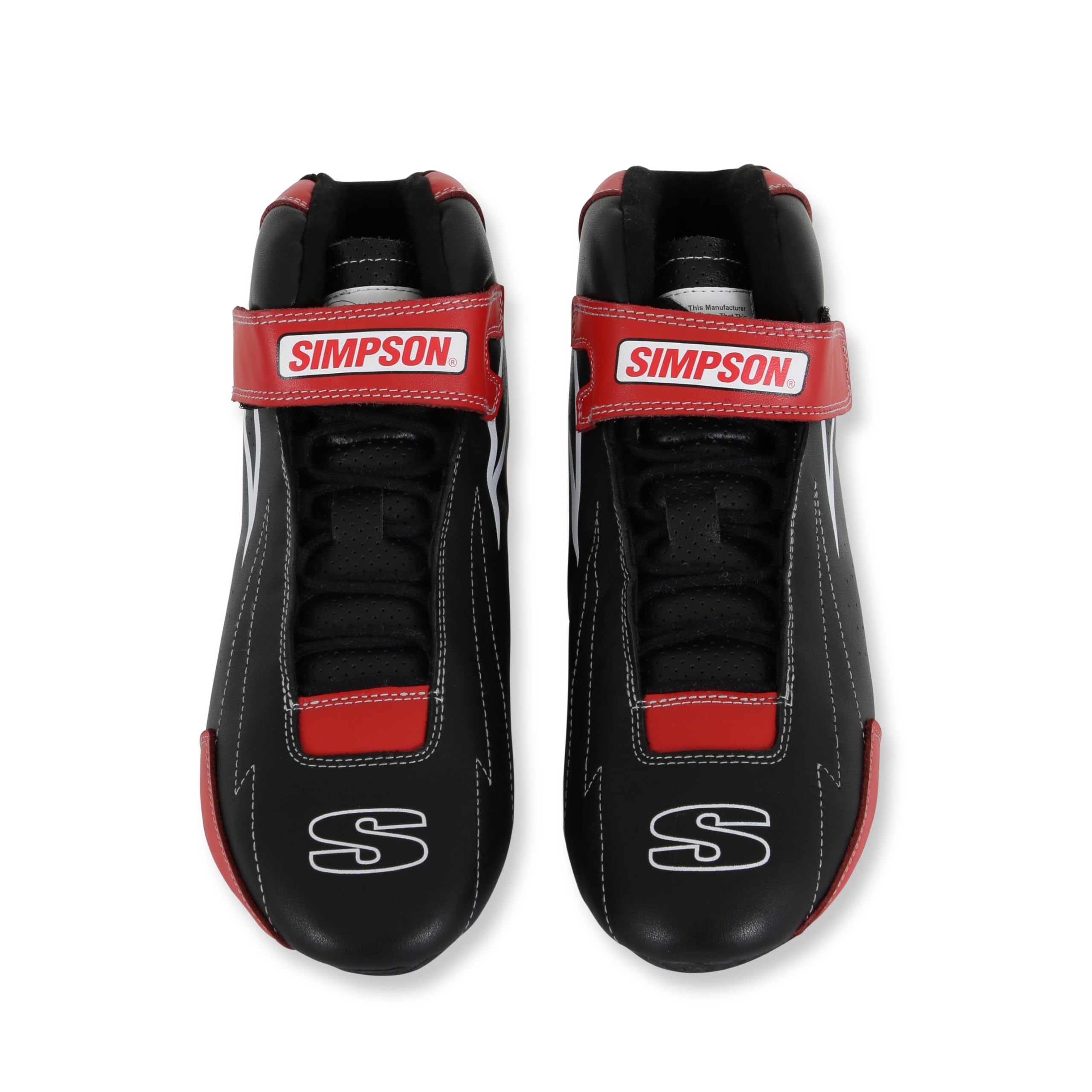 Simpson Racing SC950R Driving Shoes Black/Red Supercoil - Size 9.5