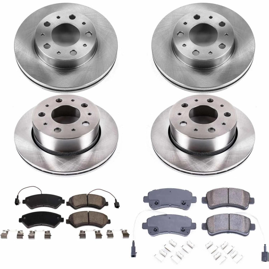 Power Stop KOE7304 Front and Rear Autospecialty Replacement Brake Kit-OE Brake Rotors & Ceramic Brake Pads For Ram ProMaster 1500, Ram ProMaster 2500, Ram ProMaster 3500 [Model Specific]