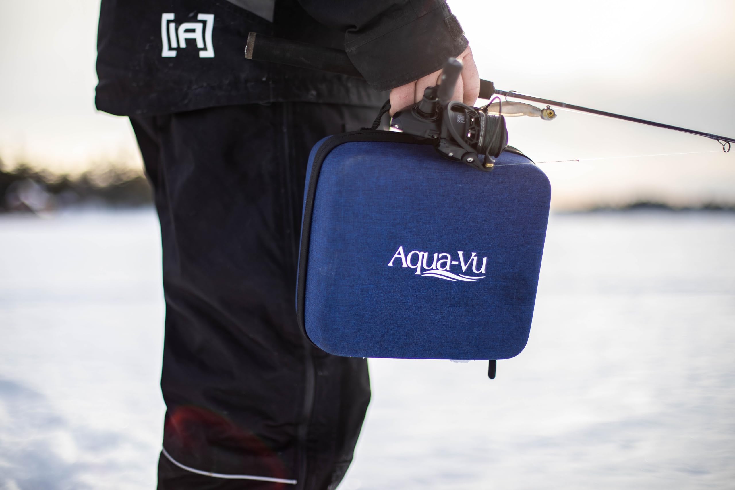 Aqua-Vu HD AV822 Underwater Camera, 8" HD Display, 1080p, 60ft Cable, Waterproof, Real-Time Video & Recording for Ice & Boat Fishing