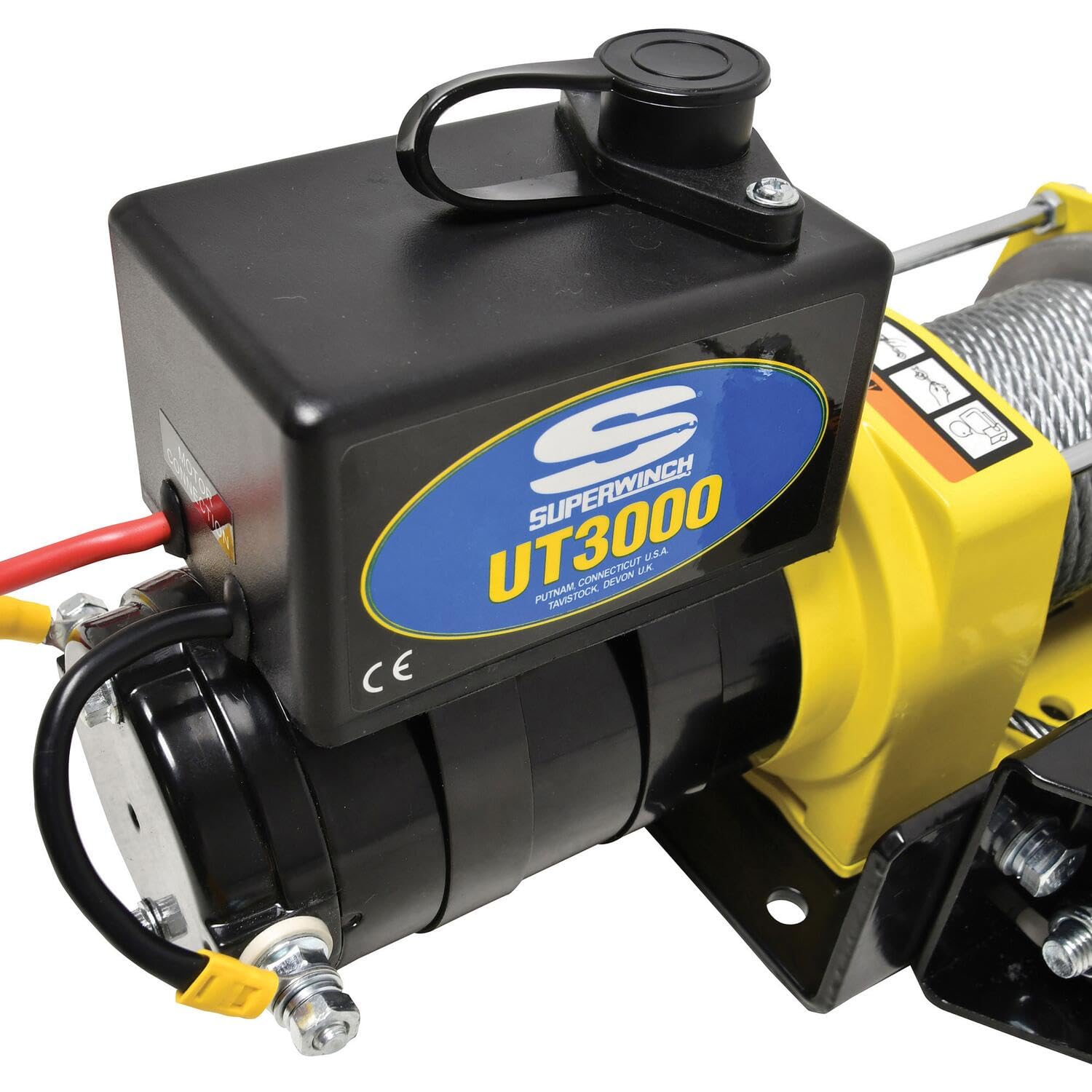 UT3000 Superwinch 1331200, 12 VDC winch, 3,000lb/1360 kg with mount plate, Roller Fairlead & 12' remote