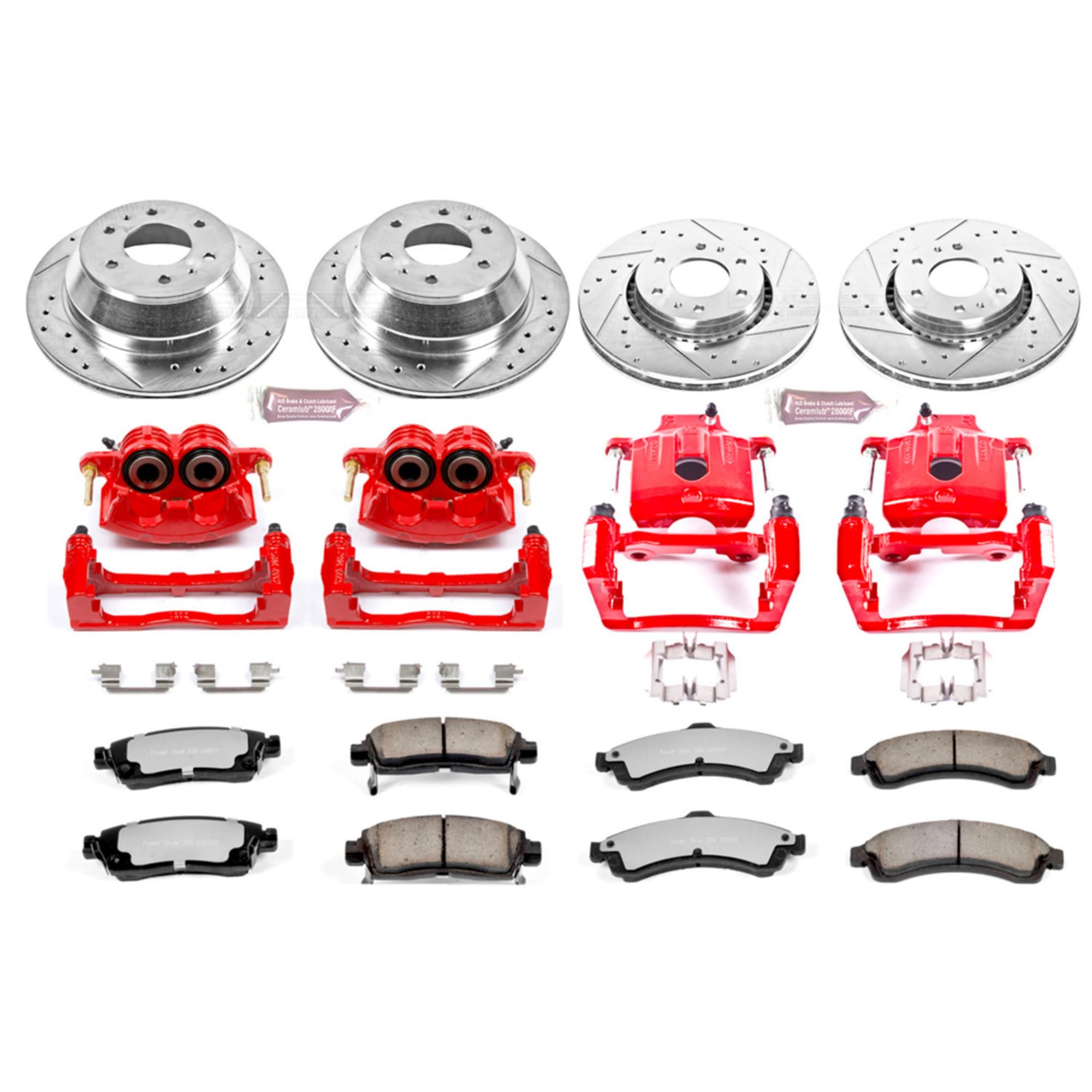 Power Stop Z36 KC2062-36 Front & Rear Truck and Tow Brake Kit with Calipers For Buick Rainier, Chevy SSR, Chevy Trailblazer EXT, GMC En, GMC Envoy XL, GMC Envoy XUV, Isuzu Ascender [Model Specific]