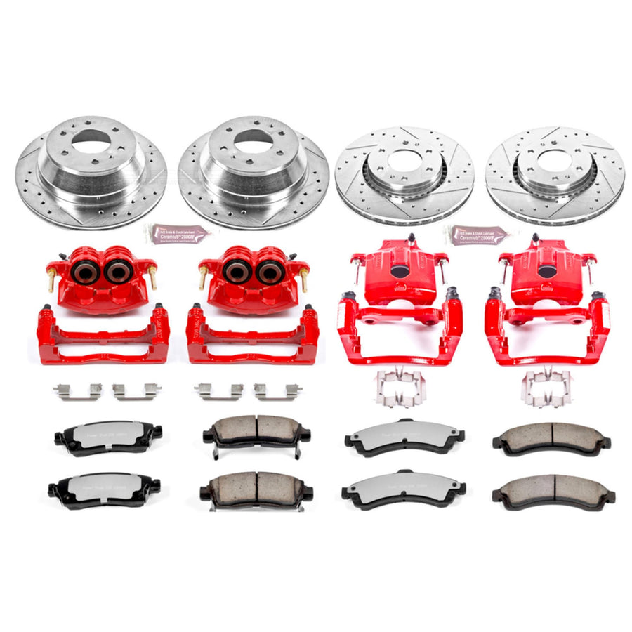 Power Stop Z36 KC2062-36 Front & Rear Truck and Tow Brake Kit with Calipers For Buick Rainier, Chevy SSR, Chevy Trailblazer EXT, GMC En, GMC Envoy XL, GMC Envoy XUV, Isuzu Ascender [Model Specific]