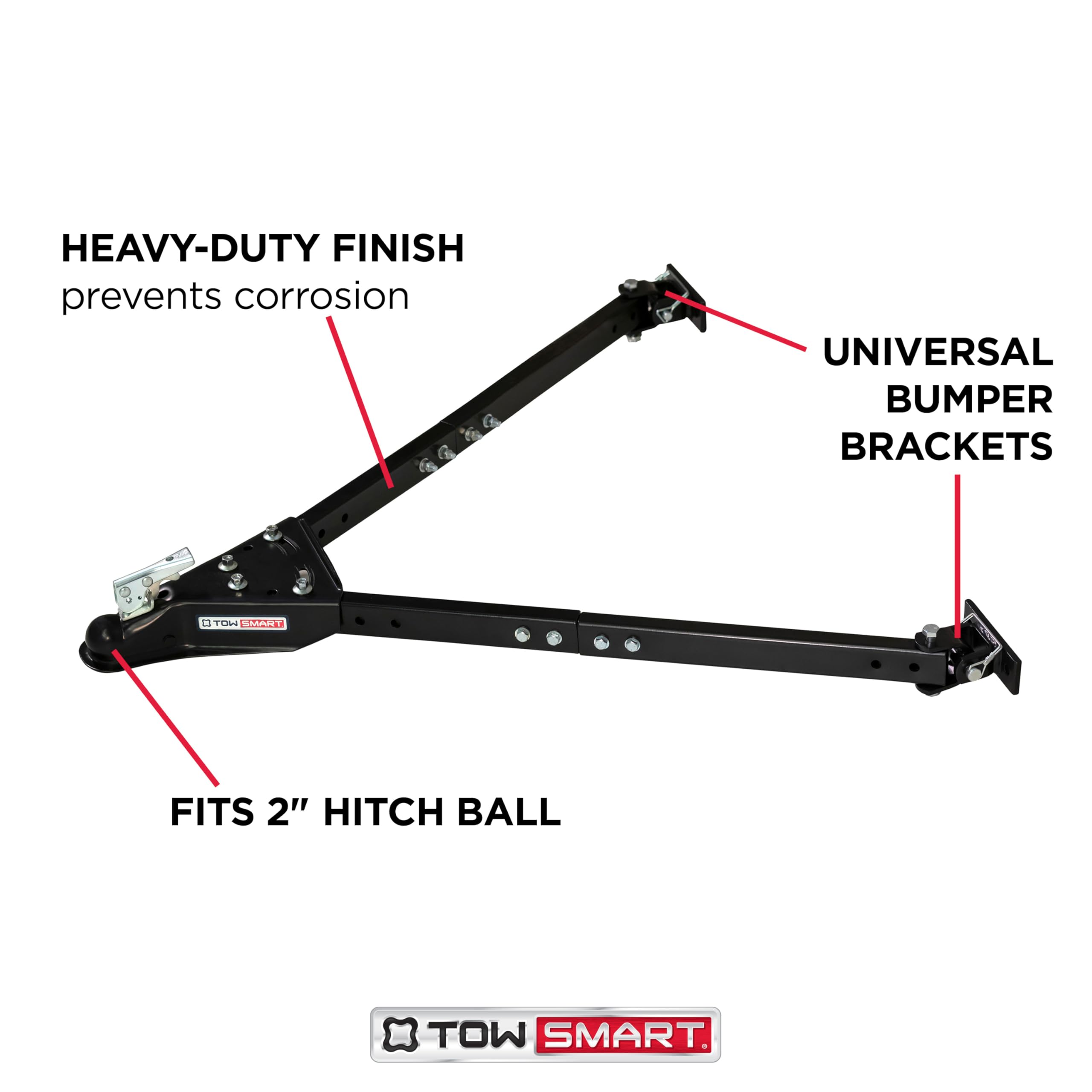 Steel Adjustable TOWSMART Tow Bar, 5,000 lb. Capacity
