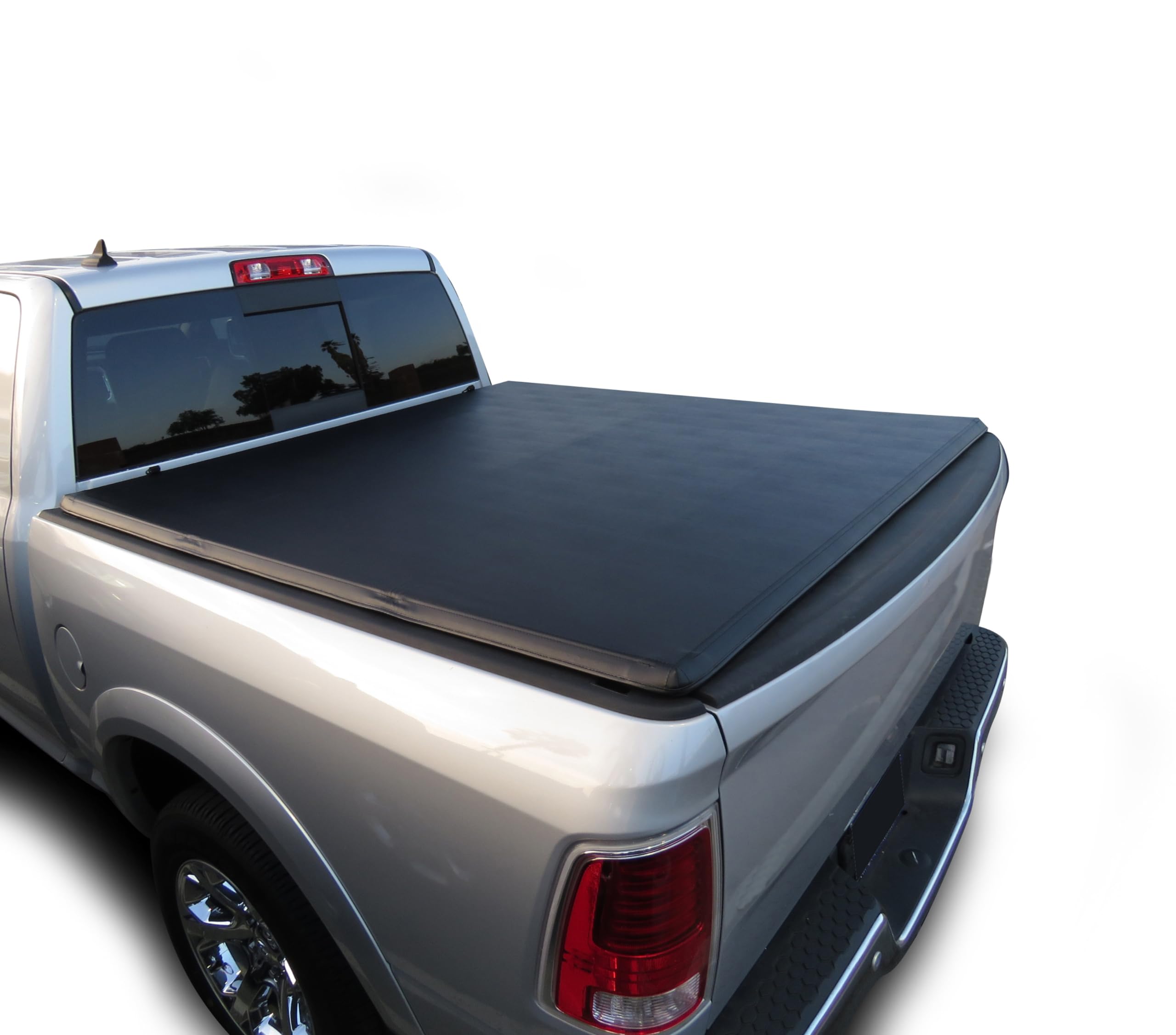 Premier Black Horse Soft Trifold Truck Bed Tonneau Cover Compatible with 2019-2023 Ram 1500 Classic|2011-2018 Ram 1500|2009-2010 Dodge Ram 1500 5.7ft Bed-PRS-DO10