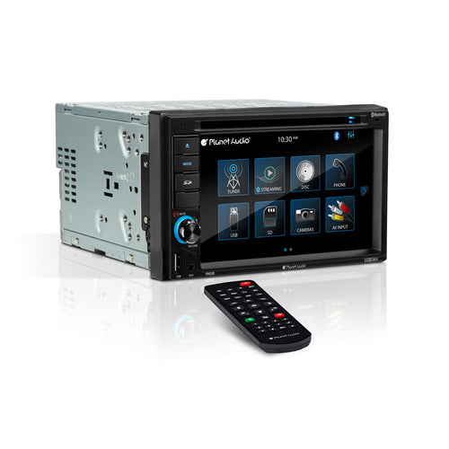 Car Stereo System Planet Audio P9628B - 6.2 Inch Double Din, Touchscreen, Bluetooth Audio and Calling Head Unit, MP3, CD Player, DVD, USB, SD, AUX in, AM/FM Radio Receiver, Hook Up to Amplifier