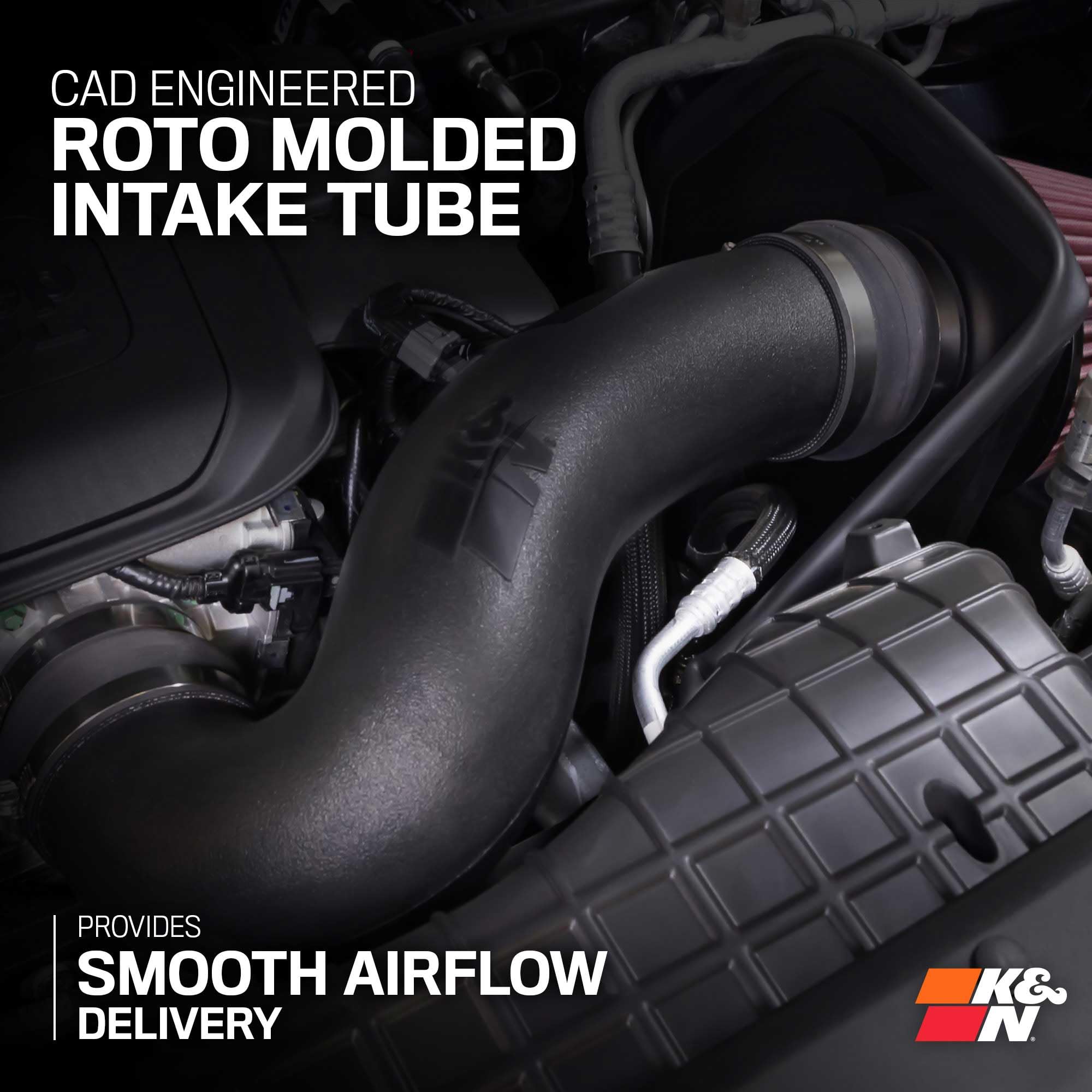 Cold Air Intake System K&N: High-Flow Air-Filter, Increase Performance & Horsepower: Compatible with 2022-2023 JEEP Grand Cherokee; 2022-2023 JEEP Grand Cherokee L, 63-1593