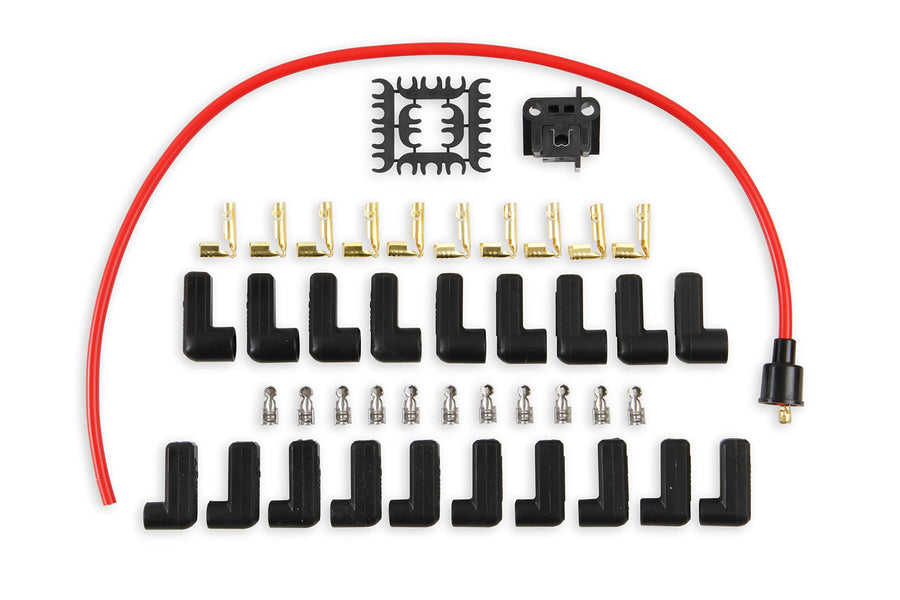 ACCEL Super Stock 5041R Spark Plug Wire Set - 8mm - Universal - Red Wire with Red 90 Degree Boots