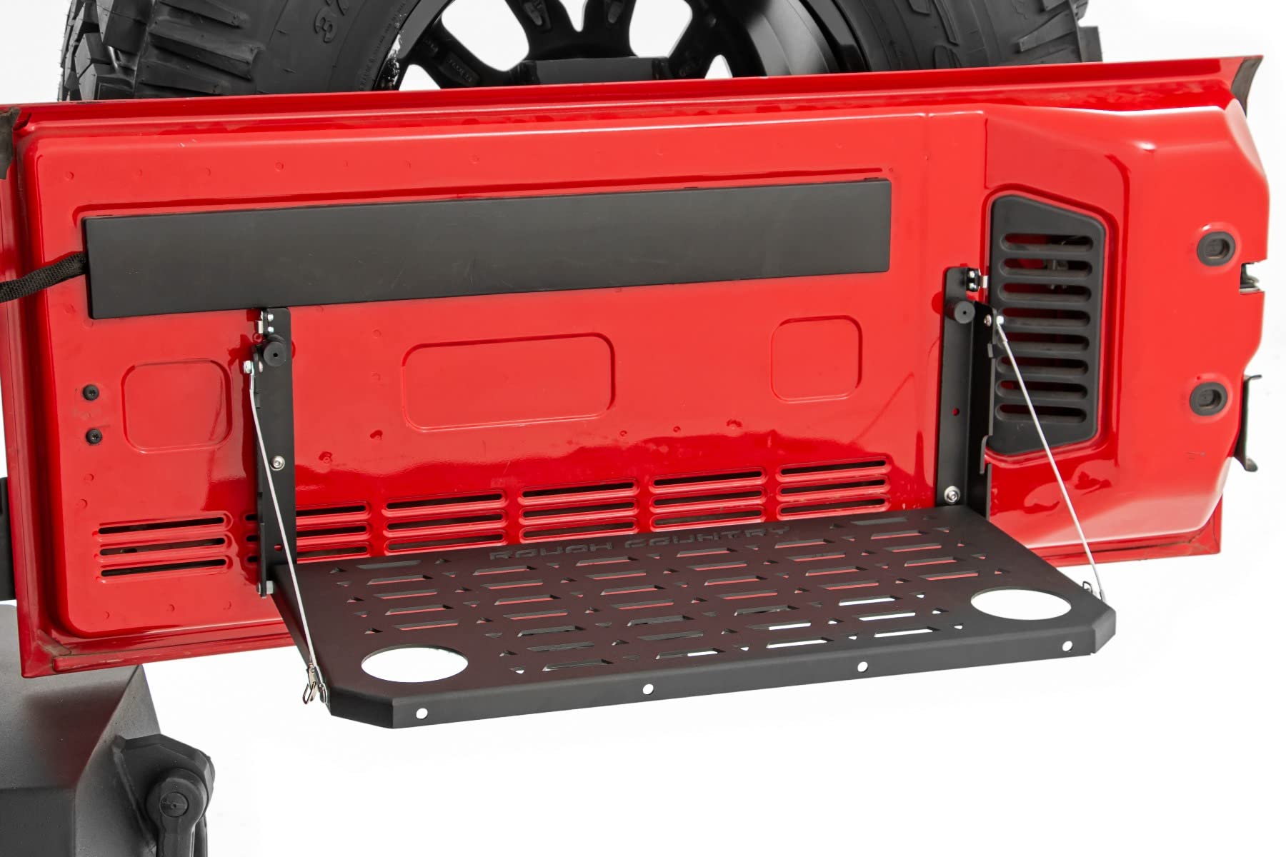 Rough Country Tailgate Folding Table for 2007-2018 Jeep Wrangler JK - 10630 , Black