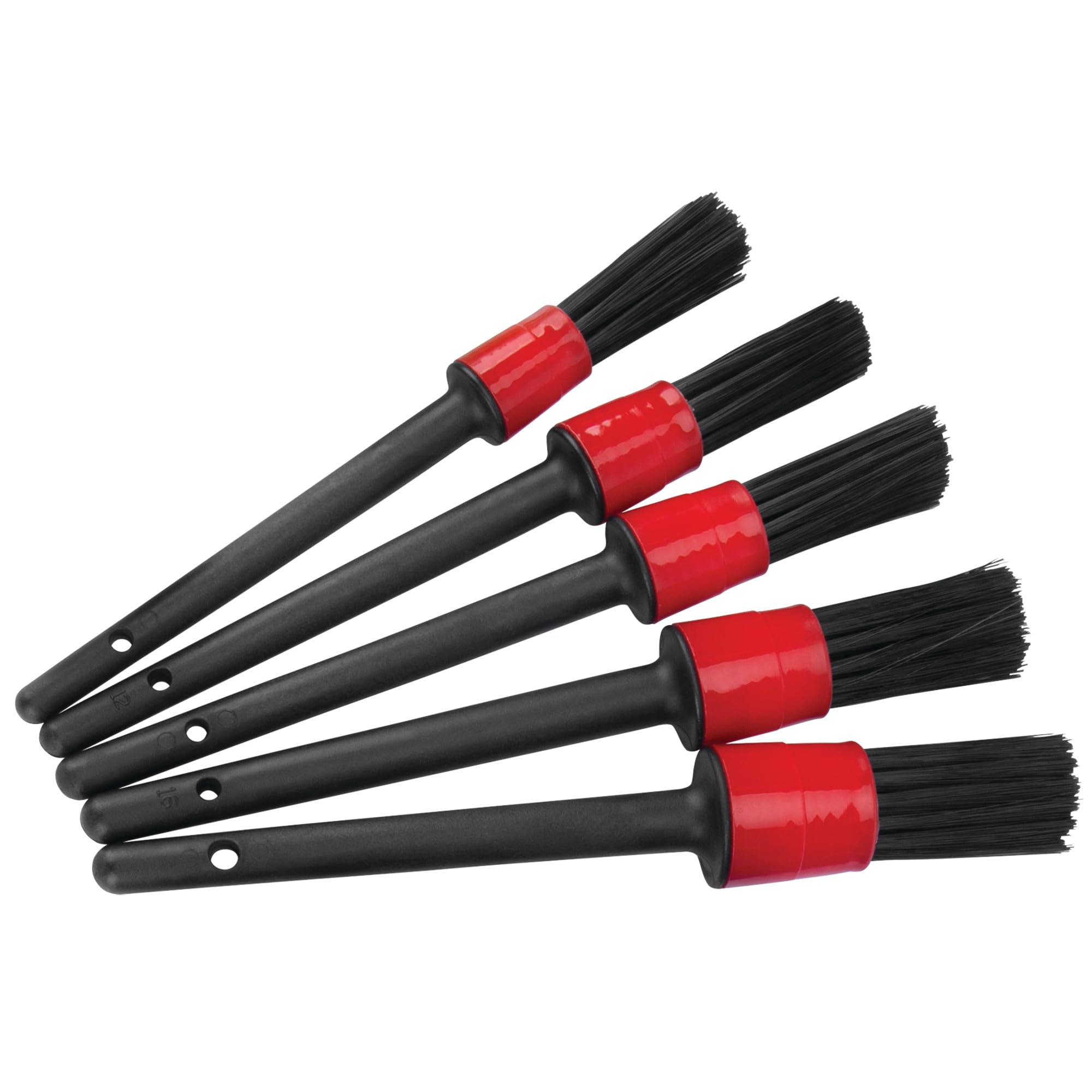 5 Pc. Performance Tool Auto Detailing Brush Set, Polypropylene Bristles, Scratch-Free