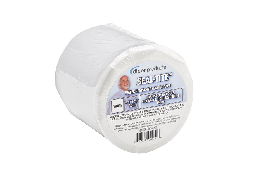 Seal-Tite Dicor 522TPO-4125-1C RV, Trailer, Motorhome Sealing Repair Tape - 4" x 12.5' Roll - White