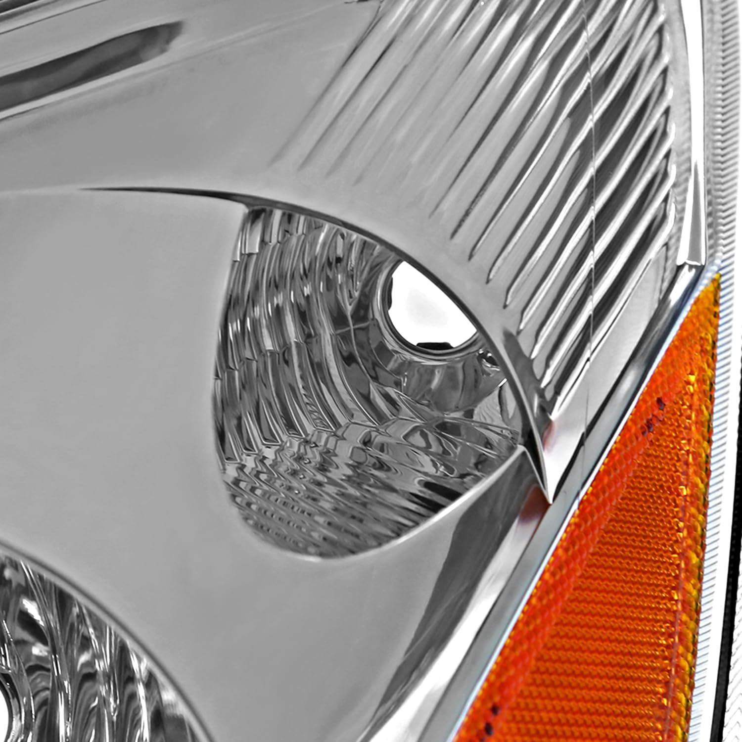 Driver Side Left Chrome Headlight Spec-D Tuning Compatible with 2006-2010 Toyota Sienna