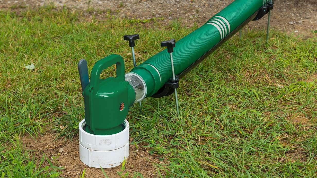 Waste Master 20’ Lippert Extended RV Sewer Hose Management System, Green