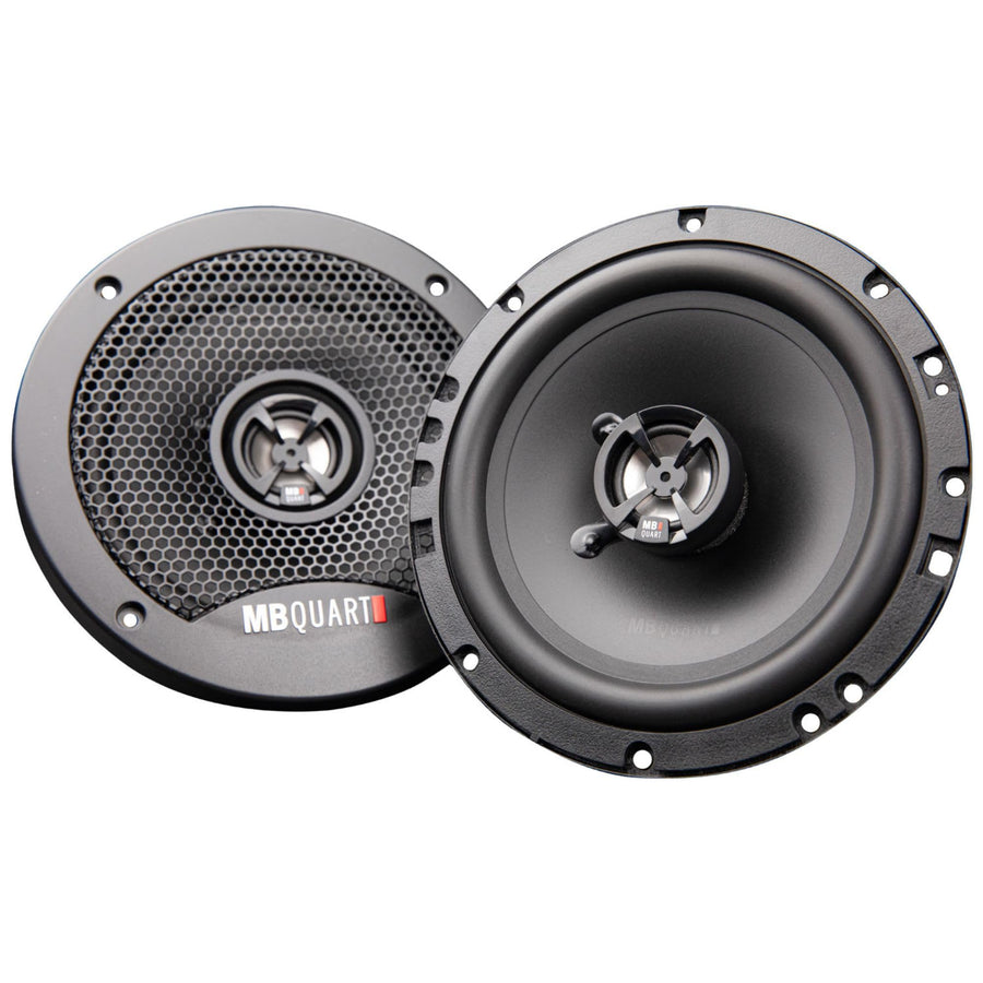 MB Quart 6.5" Discus High-Performance 3-Way Car Audio Component Coaxial Speakers, 120W Peak Power, 60W RMS, 4 Ohm, and 88db Sensitivity