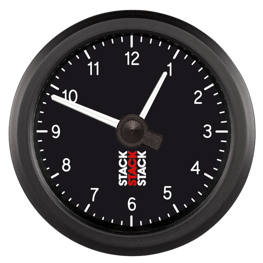 Analog Clock Gauge Stack ST3317 Black