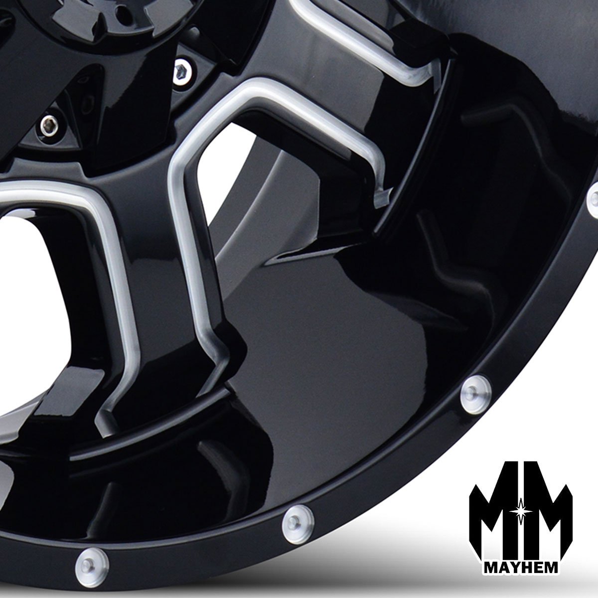 Fierce Mayhem Wheel with Milled Finish (20x9"/8x124.206mm, 0mm offset)