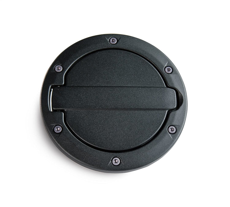 AMP Research RealTruck Aluminum Alloy Fuel Doors - Black, Each | 73000-01A | Fits 2007 - 2018 Jeep Wrangler JK (2-Door & 4-Door)