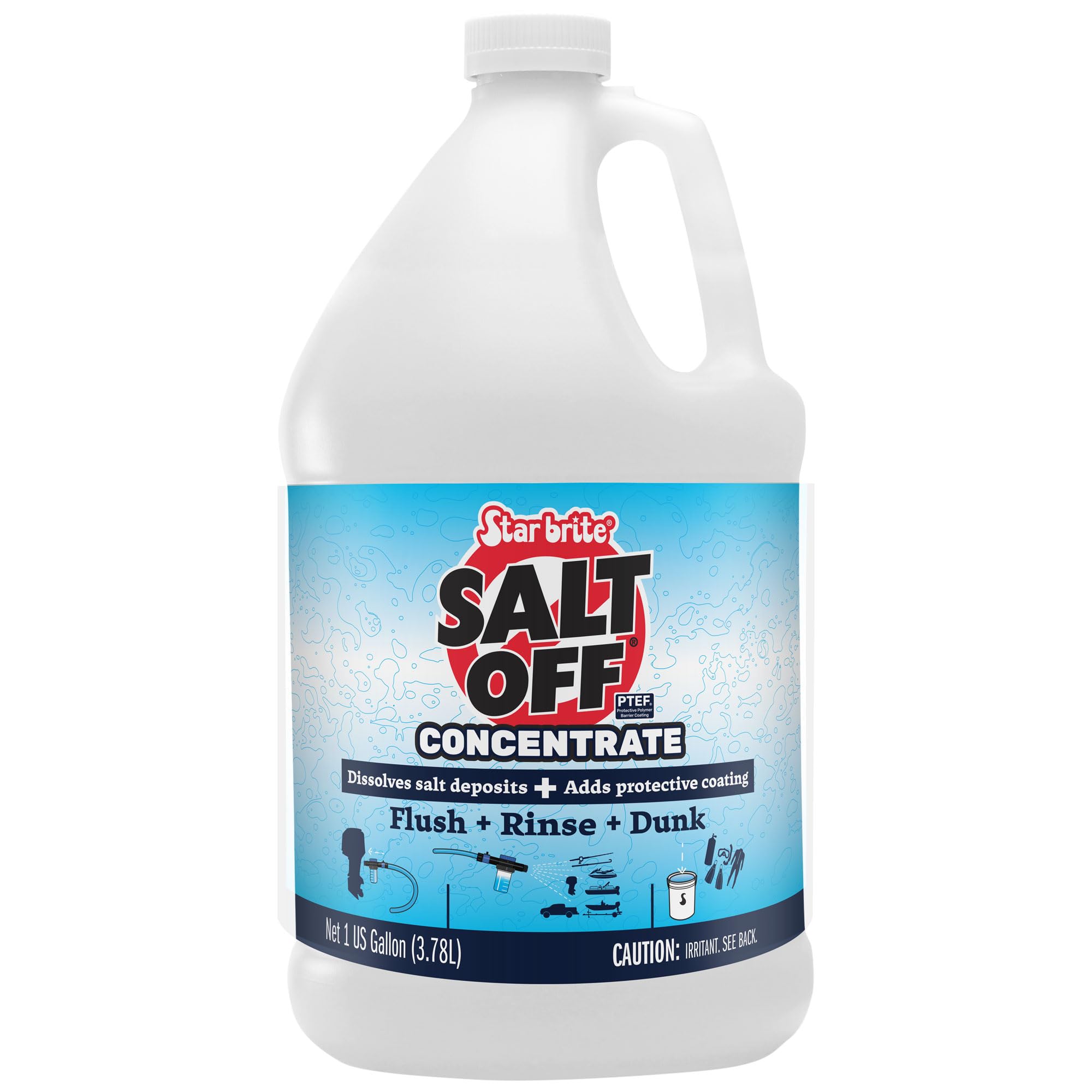 Salt Off Concentrate STAR BRITE - Ultimate Salt Remover Wash & Marine Engine Flush for Boats, Vehicles, Trailers, and More - 128 OZ Gallon (093900N)