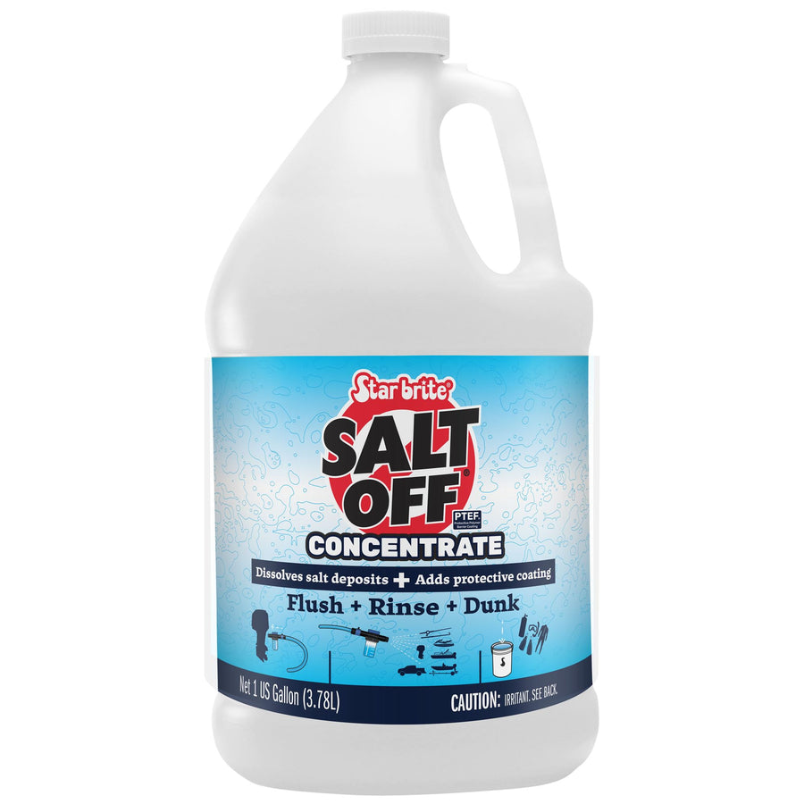 Salt Off Concentrate STAR BRITE - Ultimate Salt Remover Wash & Marine Engine Flush for Boats, Vehicles, Trailers, and More - 128 OZ Gallon (093900N)