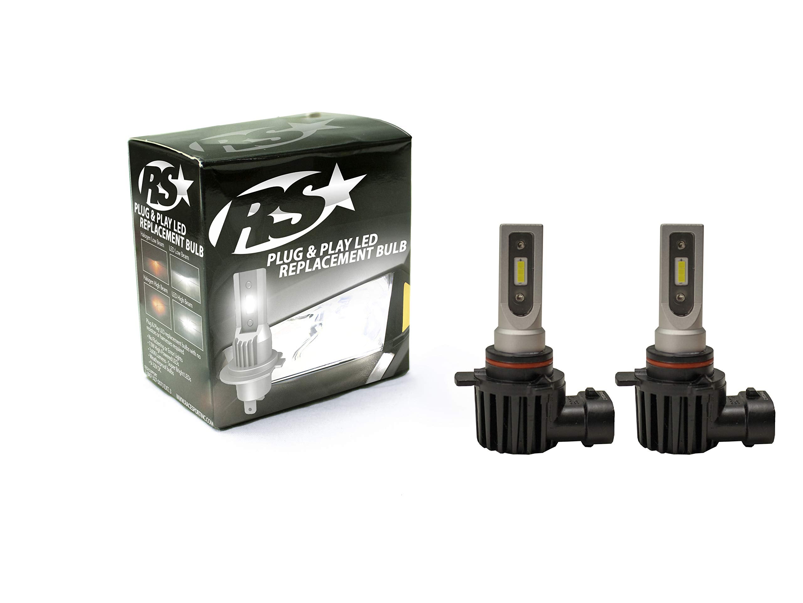 RACESPORT LT RSPNP9012 Race Sport Lighting 9012 PNP Series Plug N Play Super LUX LED Replacement Bulbs - 1,900 LUX Max output