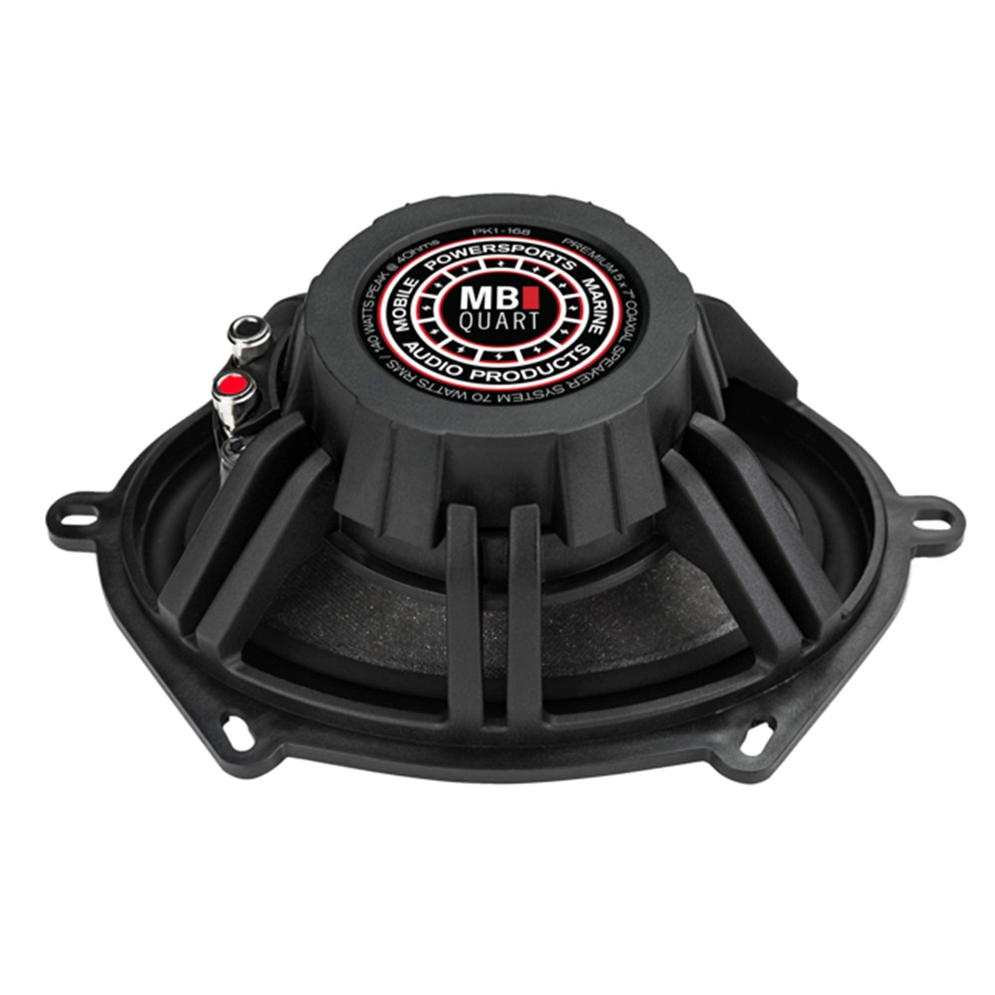 MB Quart Premium Car Speakers PK1-168 (Black, Pair) – 5x7-6x8 Inch Coaxial Speaker System, 220 Watt, 2-Way Car Audio, 4 OHMS (Grills Not Included)