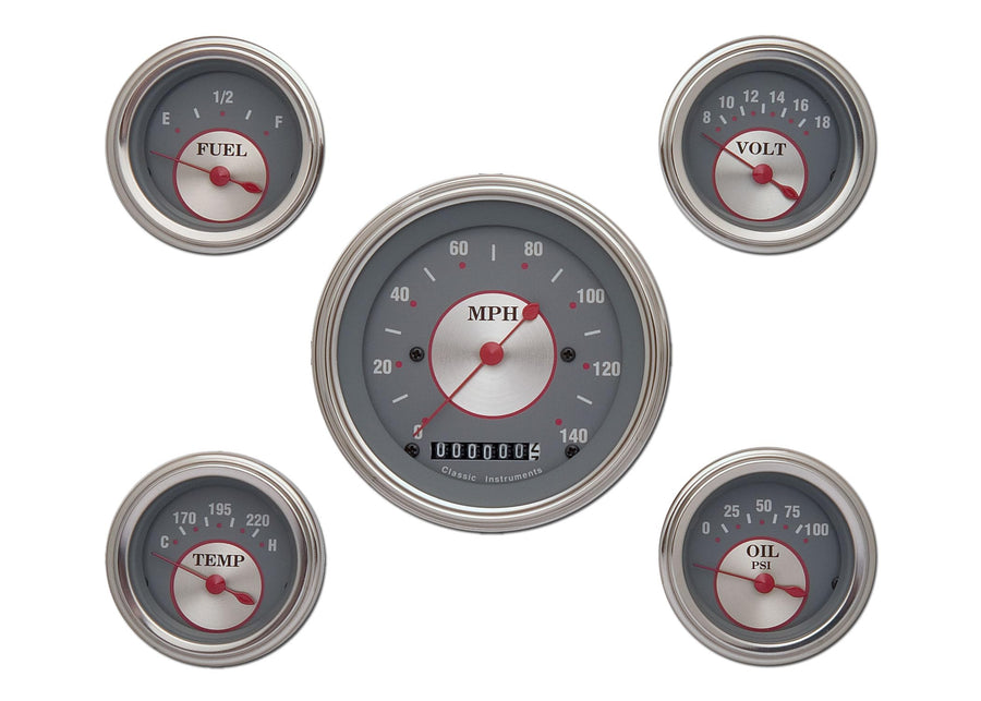 Silver Series Classic Instruments SS00SLC 5 Gauge Set - GM
