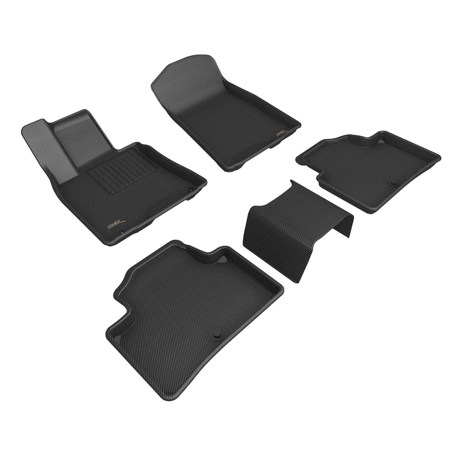 Kagu Floor Mat 3D MAXpider Custom Fit (Black) Compatible with Genesis GV70 2022-2025 - Full Set