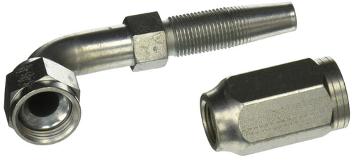 Gates Field Attachable Type T 6C2AT-6RFFORX45S for G2 Hose, 2 Wire, Female Flat-Face O-Ring Swivel, 45 Bent Tube, 3/8" ID