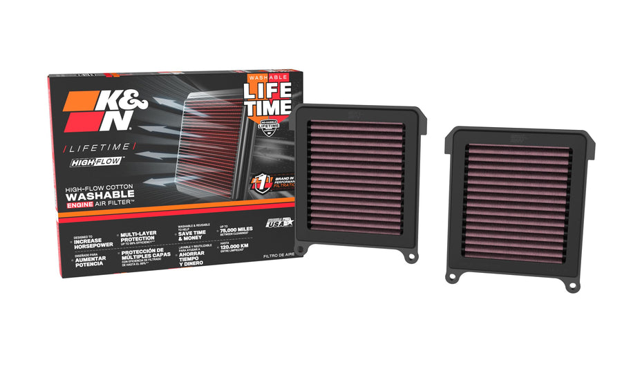 Replacement K&N HA-1120 Air Filter, Red