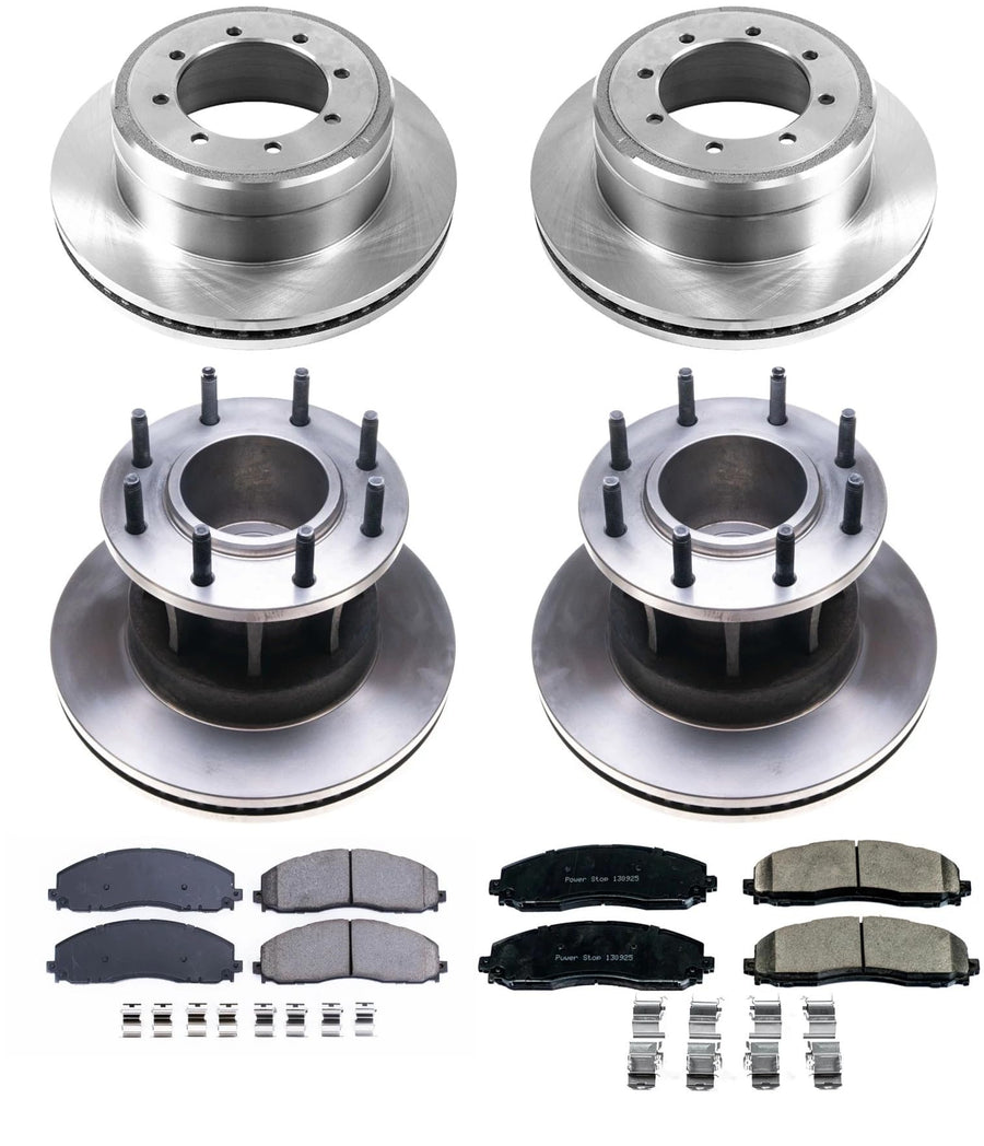 Power Stop KOE7572 Front and Rear Replacement Brake Kit-OE Brake Rotors & Ceramic Brake Pads For Ford F-350 Super Duty 2017-2022 [Model Specific]