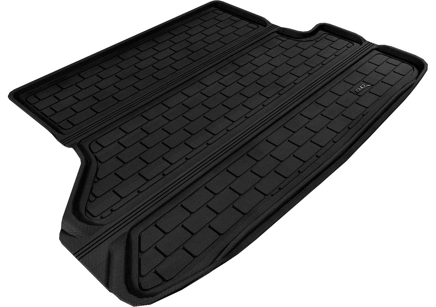 3D MAXpider - Cargo M1TY0761309 Custom Fit All-Weather Floor Mat for Select Toyota Highlander Models - Kagu Rubber (Black)