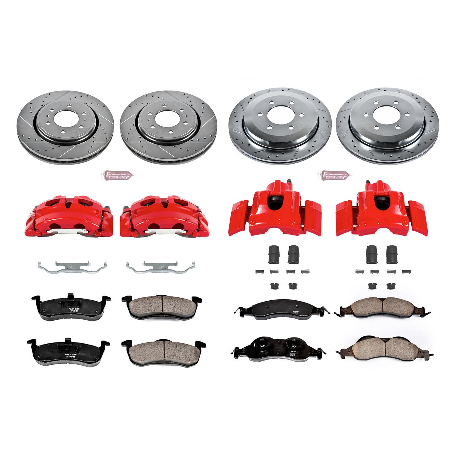 Power Stop Z23 KC4109 Evolution Sport Performance Brake Kit with Caliper For Ford Expedition 2007-2009, Lincoln Navigator 2007-2009 [Model Specific]