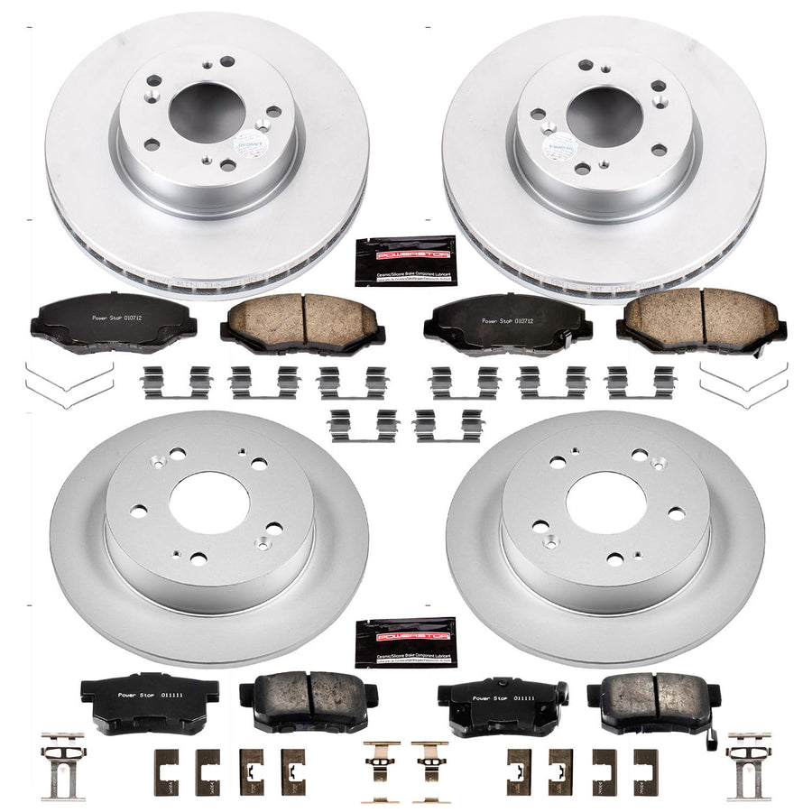 Power Stop Front and Rear CRK6942 Z17 Evolution Geomet Coated Brake Kit For Acura ILX 2013 [Model Specific]